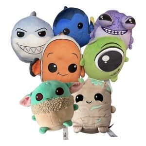 Marvel Pixar Cuutopia Plush Lot Monsters Inc Finding Nemo Dory Mike Groot Yoda